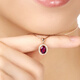 Haikai Necklace Women's Pigeon's Blood Ruby Tourmaline Necklace Luxury Jewelry Valentine's Day Birthday Gift 2.1 Carat Pigeon's Blood Ruby Tourmaline