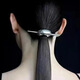 Chuxiang (CHUXIANG) unique niche design long tassel hairpin new trendy ponytail back head headdress European and American exaggerated hair accessories long tassel hairpin - pitted surface removable