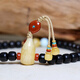 Xinyou Beeswax Turquoise Southern Red Disciple Beads Contrasting Colors Passion Seeds Small Diamond Stars and Moon Bodhi Literature Accessories Bracelet Tail Pendant Beeswax Contrasting Colors Approximately 6mm Width