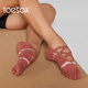 Toesox yoga socks, toe socks, non-slip, Pilates dance sports socks, taro powder (full toe) S (size 34~38)