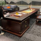 Jiushui new Chinese style all solid wood executive desk simple boss desk president desk writing desk ebony wood office business customization ebony wood material