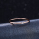 Saturday Fortune 18k gold diamond ring women's simple single diamond rose gold diamond ring KIDB021814 No. 14 birthday gift