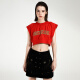 TCH Light Luxury Trend Фирменный новый год Hot Bear Diamond Fashion Fashion Fashion Fork Short Shirt T21110C6172 RED M M