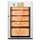 Bulldog cigar cabinet with constant temperature and humidity, ammonia removal, fingerprint lock control, wet eggplant password lock, energy-saving WiFi remote control, VC428 Divine Dog PLUS, cedar wood moisturizing, naked breeding, imported home VC308 Divine Dog PLUS with fingerprint password lock, WIFI+ white