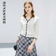 Simple V-neck long-sleeved sweater for women in 2023 autumn clothing new lady's temperament slim commuting versatile top White 1 L/40