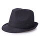 Changyin summer summer hat for middle-aged and elderly men's hat top hat sun hat linen jazz hat spring and autumn linen dark gray medium size 58 cm