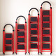 Échelle à chevrons pliante multifonctionnelle Jingulao, échelle d'escalade portable à épaississement rouge épaissisé, échelle de rangement multiples, échelle de six étapes, KZS-683