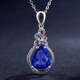 White tanzanite necklace 18k gold colored gemstone necklace holiday gift for wife 1.8 carat 12.9 points diamond