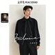 PEACEBIRD Men's Jacket Lapel Executive Winter Double-sided Wool Jacket Casual Business Jacket Black XL