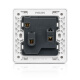 Philips (PHILIPS) switch socket panel type 86 concealed five-hole air conditioner electrician electrical materials network cable network with one open dual control USB oblique five-hole socket
