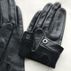 Gold Longyue Men's Lambskin Genuine Leather Gloves Touch Screen Thin Unlined Single Layer Soft Sheepskin Driving Outdoor Gloves Split Finger Spring Autumn Winter Plus Velvet Warm Black Plus Small Hand Repair Black L Unlined