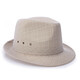 Changyin summer summer hat for middle-aged and elderly men's hat top hat sun hat linen jazz hat spring and autumn linen dark gray medium size 58 cm