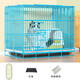 JPHZNB home indoor cat cage with toilet in one, does not take up space, large two-story cattery with extra large free space, black basic package one, S-size 50*32*38cm
