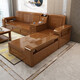 Chijiang solid wood sofa living room complete furniture for winter and summer modern Chinese style small apartment storage solid wood sofa combination five-seater + imperial concubine couch + coffee table