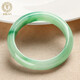 Various Burmese Laokeng Jade Bracelets Women's Jade Bracelets Waxy Ice Floating Flowers Royal Concubine Jade Bracelets Natural Light Green Ring 54-57 (Consult Customer Service for Details)