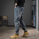 Fat Brother Straight Jeans Männer losen lässige Stretch Harem Hosen Männer Großgröße Fett Retro Wasser gewaschene fett lange Hosen Blau 36 Gewicht 170-180jin [Jin gleich 0,5 kg]
