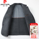 Pierre Cardin double-sided wool coat for men with stand collar 2025 autumn and winter thick middle-aged jacket for business casual woolen coat Model 8316 - gray plaid XL (180) size - recommended weight 145-165 Jin Jin is equal to 0.5 kg