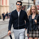 
Mr. Bu Spring and Autumn New Wool Cardigan Jacket Long Sleeve Solid Color Clothes Middle-aged Men's Clearance Black L (175)