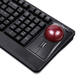 Perixx Periboard-522 mechanische Tastatur, integrierter großer Trackball, USB-kabelgebundene Gaming-Bürotastatur, 55-mm-Rad-Festpunktbedienung