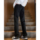 Джинсы Digada, мужские осенние и зимние новые сексуальные и красивые брюки, мужские прямые брюки узкого кроя в американском стиле DFFS-720, черные, стандартные, L рекомендуется 120-135 Джин Джин равен 0,5 кг