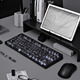 Belly Spirit Mk870pro Blackberry Side Gravile Mechanical Keyboard Bluetooth Проводная беспроводная индивидуальная компьютерная игра Silent Office [Three Mode] Obsidian Pro + Contour Black Axis 87 Ключи