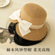 Siggi hat women's spring and summer straw hat sun protection Hepburn style seaside vacation elegant top hat mesh celebrity sun hat sun protection hat Bencao rice 57cm
