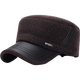 Jiaxuan autumn and winter men's cotton hat outdoor sports dad baseball cap casual warm ear protection cap middle-aged and elderly peaked cap elderly cap dark gray
