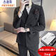 Jason's double-breasted suit suit men's plus size groom wedding dress three-piece youth business formal casual suit khaki (suit + shirt + pants) XL (120-135Jin Jin equals 0.5 kg)