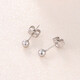 Safir platinum earrings for women platinum light ball earrings pt950 simple glossy gold earrings about 0.95 grams