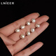 Lnieer999 Pure Silver Baroque Pearl Earrings Women's Niche Design High-end 2025 New Fashion Silver Earrings Baroque Pearl Earrings