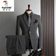 Woodpecker (TUCANO) large size suit men's four seasons casual business formal wear fashion slim wedding groomsmen dress suit men's black double button (single jacket) 64/7XL (210-230Jin Jin equals 0.5 kg)