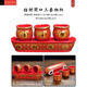 Tantric water supply cup in front of the Buddha, glass Shangyuantang, small water supply cup, ceramic God of Wealth Fairy's wine cup, three sets of cups and five sets of cups, wine bottles, Buddhist hall ornaments, three sets of round mouth cups, red