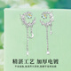 China Gold S925 Silver Blue Eucalyptus Encounter Bird Earrings for Women, High-end Elegant Earrings, Jewelry, Practical Birthday Gifts for Girlfriends, Rose Gift Box, Yagura Shipping* Same Day/Next Day Delivery