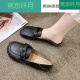 Jiaojing Spring and Summer Scoop Shoes Boat-shaped Shoes Soft Sole Soft Surface Pregnant Women's One-Step Soft Sole Bean Shoes Women's Spring and Autumn New Driving Single Beige 35