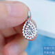 He Ye Exploding Pt950 Platinum Round Diamond Flower Water Drop Diamond Flower Pendant Genuine platinum double-sided women's small tag Round diamond single pendant 2.01 grams Width 11mm Height 18mm