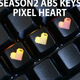 Topka red black love pixel heart single ESC mechanical keyboard keycap enter key backspace key translucent OEM height red love backspace key official standard none