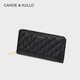 CAHOE KULLO official cowhide wallet women's long new style 2025 clutch bag women's card bag multi-card slot coin purse wallet black-CK women's bag birthday gift for girlfriend