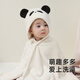 Papa crawling four seasons new baby bath towel cloak hooded bathrobe bath baby blanket plus velvet quilt can be wrapped yellow green 80cm 125cm