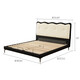 Gujia Home Home French Stoffbett Zweites Bett Doppelbett Feenbett Technologie Stoffbett B653 Weiß 1,8+M0081+7836g*2