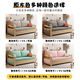 Senna Spring Solid Wood Sofa Bed Living Room Multi-function Storage Folding Bed Sit and Lying Two-purpose Sliding and Pulling Bed Bedroom Outer Diameter 1.58 meters Sofa Bed [Login Color] High-density Sponge Style