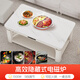 Fuju 2025 up and down heating electric heating table lifting movable heating table electric grilling table electric stove electric heating rectangular fire table household electric grilling table electric heating stove fire coffee table multi-purpose cream wind 1.38 meters invisible stove voice double lift + pulley movement + constant temperature