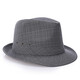 Changyin summer summer hat for middle-aged and elderly men's hat top hat sun hat linen jazz hat spring and autumn linen dark gray medium size 58 cm