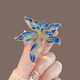 CHUXIANG French iris brooch for women exquisite crystal corsage niche design pin suit coat decoration purple pink iris A21-110