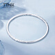 TTMIX glossy gold hoop platinum bracelet closed pt950 women's platinum bracelet curly grass pattern platinum bracelet for girlfriend pt950 60mm 24.65g thick 3.0mm
