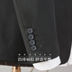 SHANSHAN Shanshan woolen suit men's four-season anti-wrinkle slim professional formal suit complete business men's suit black 185A /52 (pants size 36)