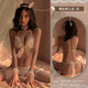 Manyan Sexy Underwear Sexy Catwoman Bikini Bunny Girl Plush Passionate Passion Free Thong Hollow Maid Temptation Open-Fit Uniform Three-point Plush Bow Set White 1713