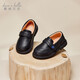 David Bella [gleiches Model in Promi] Kinder Lederschuhe Jungen Schwarze Single -Schuhe Performance Schuhe Mädchen Schuhe Frühling und Herbst