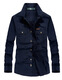JP Autumn Outumn Outdoor Men's Long-Long Shirt Shirt Wask Camiseta casual 1283 Blue oscuro M-170