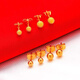 Centenary-old Fengxiang earrings for women, K gold earrings, earrings for raising ears, a pair of double c earrings, a pair of about 1.4 grams, as a Valentine's Day gift for girlfriend