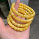 Boutique natural beeswax bracelets, amber, Russian chicken oil, single circle men's and women's bracelets, play buckets, white honey 10x8mm pier bracelets (23 pieces per piece)